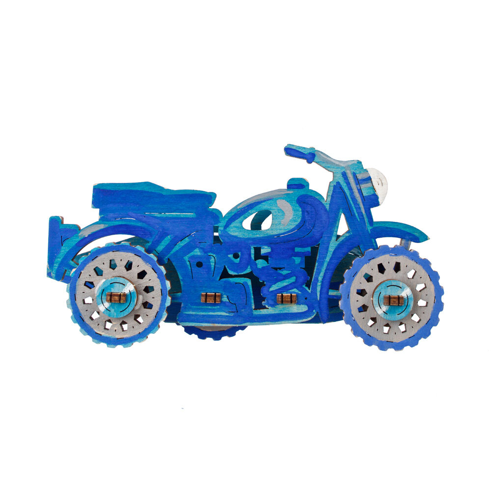 2PK Ugears Wooden Coloring Model 3D Puzzle 13.5x7cm - Hagrid’s Flying Motorbike 6y+