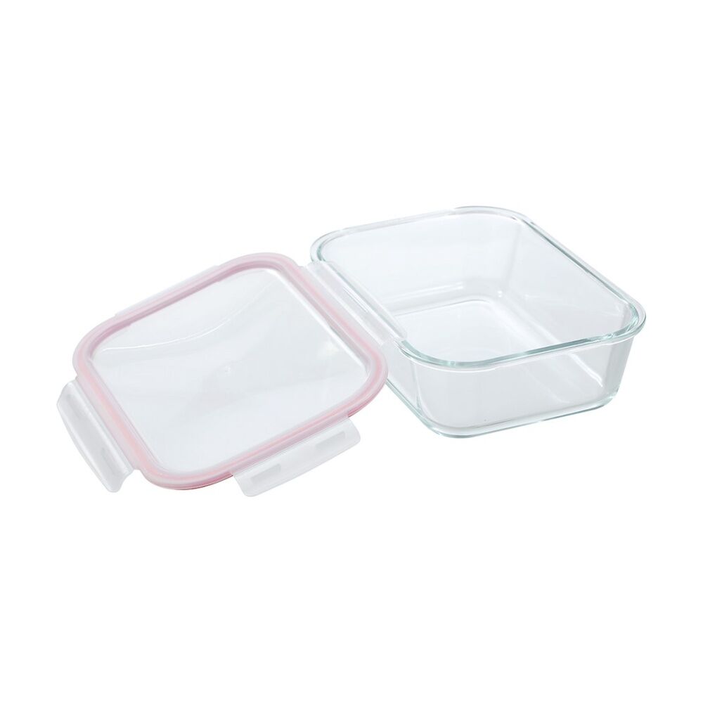 4PK Lemon and Lime Yorkshire Glass Rectangle Clip Seal Container 2.7L Food Safe