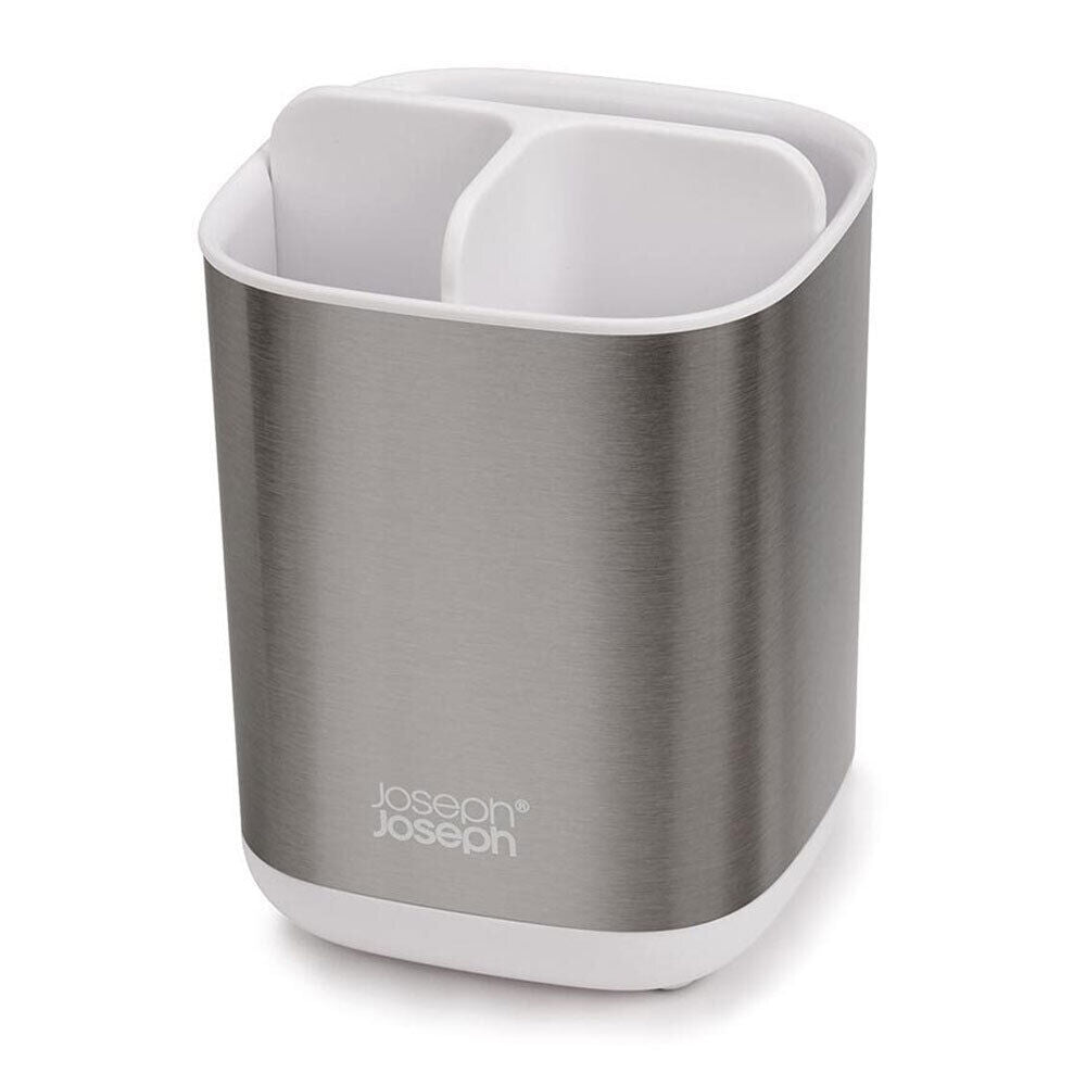 2PK Joseph Joseph EasyStore Steel Toothbrush Caddy - White/Silver