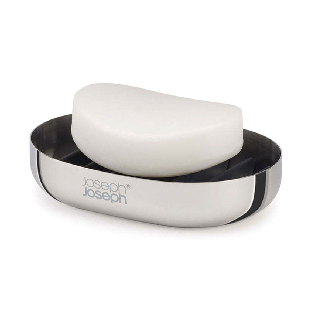 2PK Joseph & Joseph EasyStore 11.5cm Luxe Soap Dish - Steel