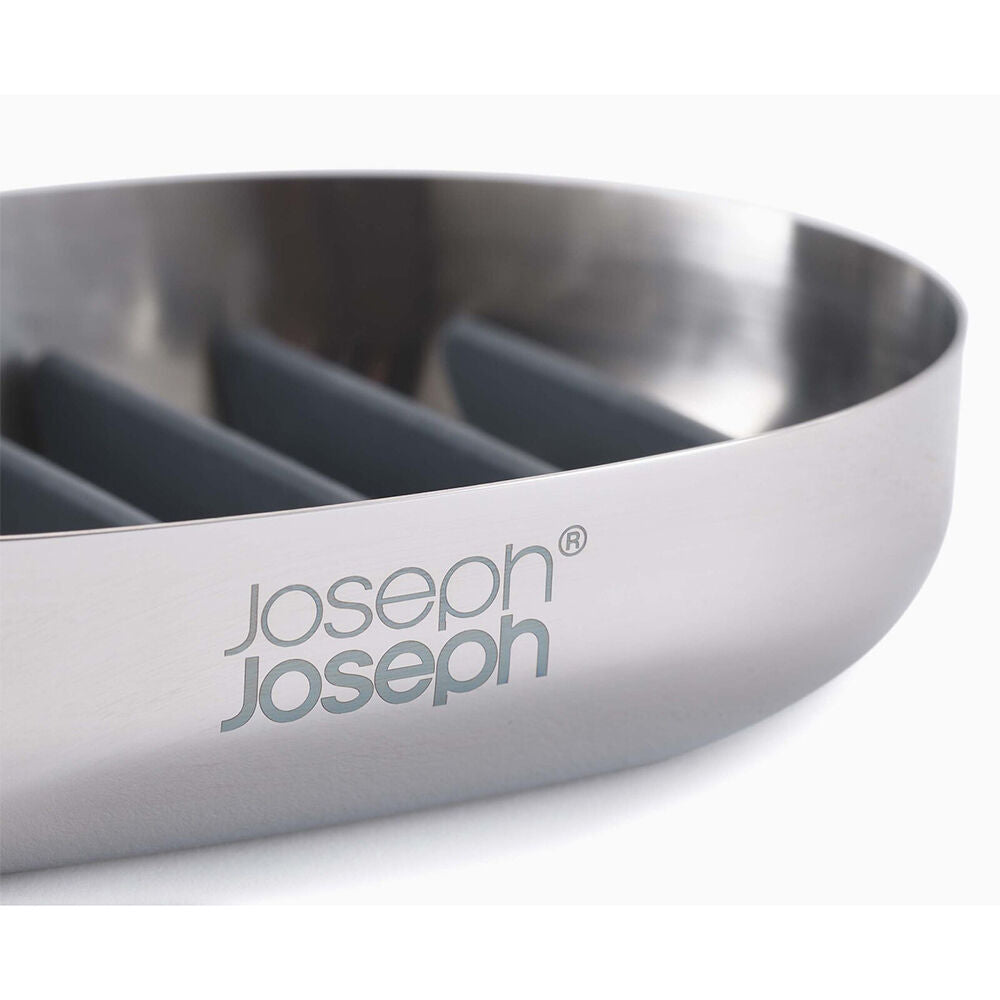 2PK Joseph & Joseph EasyStore 11.5cm Luxe Soap Dish - Steel