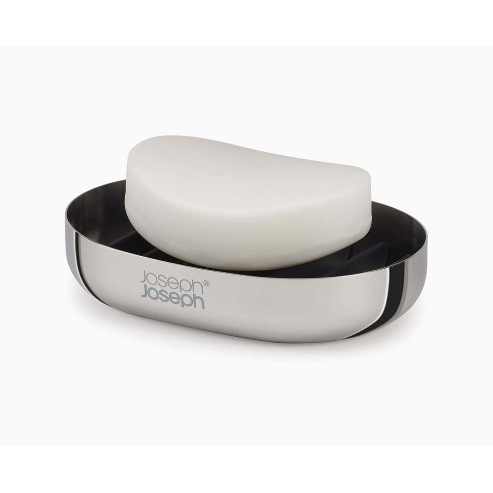 2PK Joseph & Joseph EasyStore 11.5cm Luxe Soap Dish - Steel