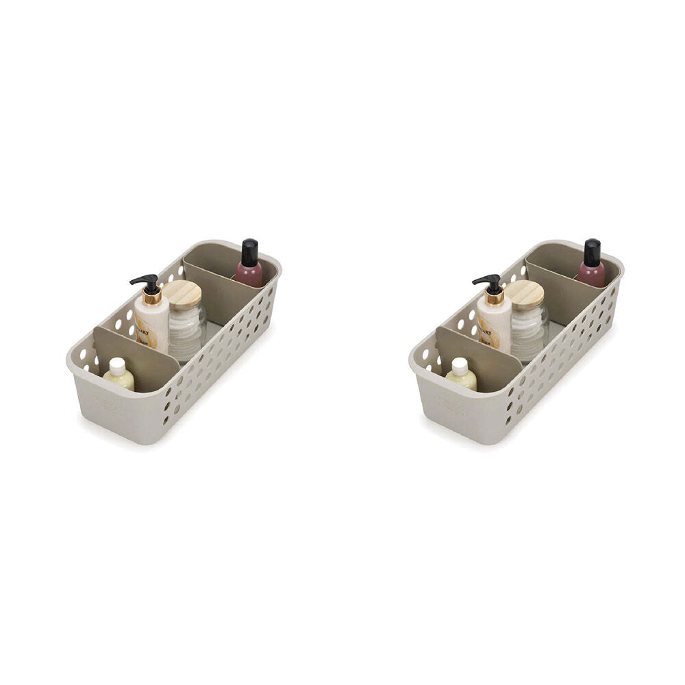 2PK Joseph & Joseph EasyStore 40cm Slimline Storage Basket - Ecru
