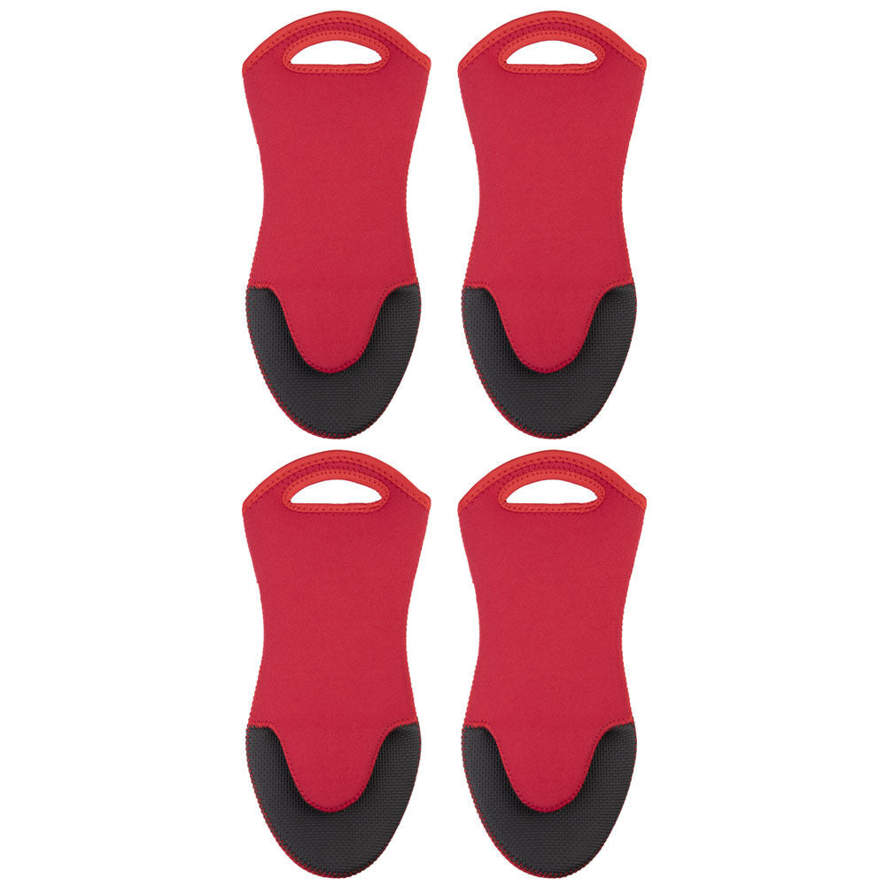 4PK Go Grab N Go Oven Glove Cooking/Baking Pot Holder Mitt - Red