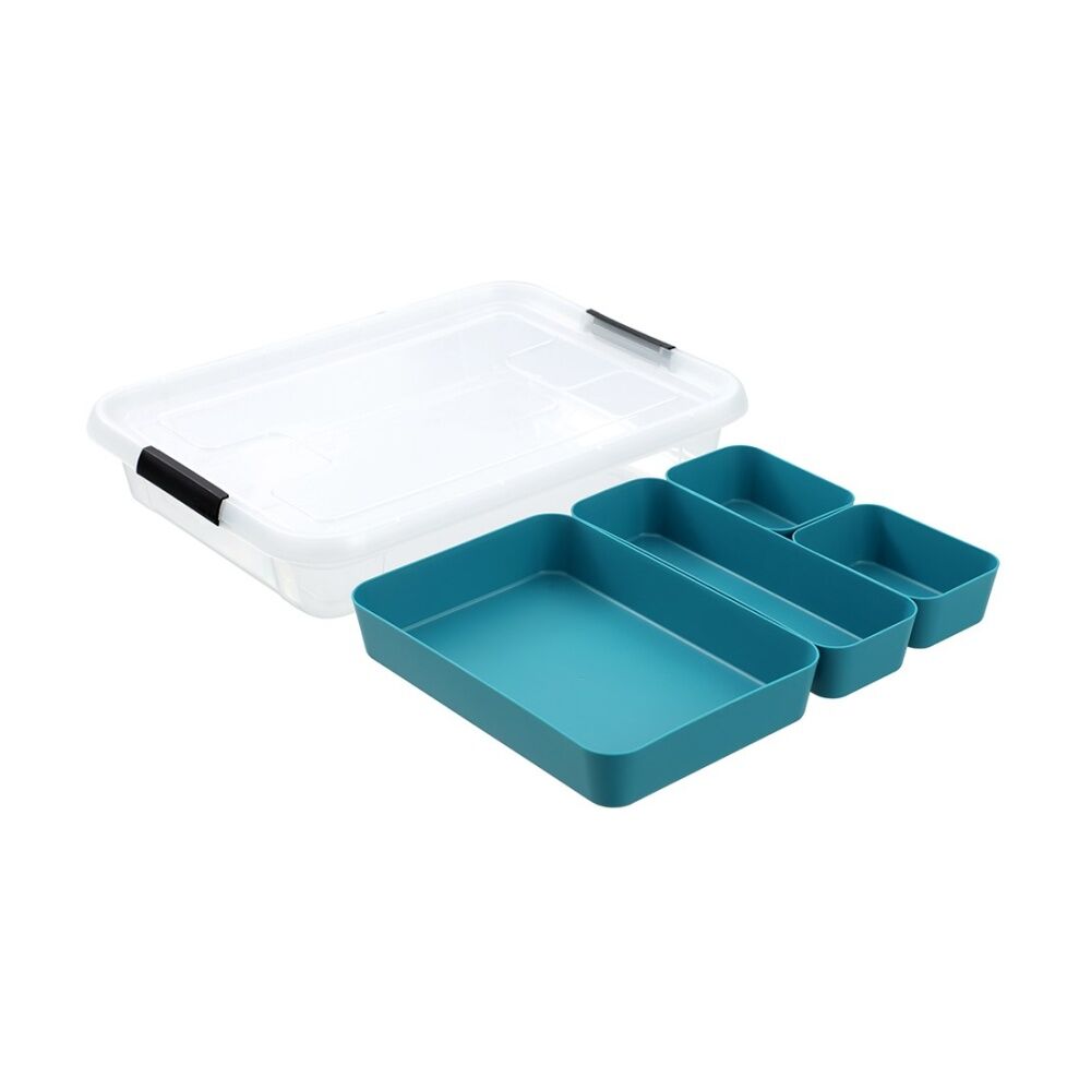 6PK Boxsweden Essentials Sort Box 5.7L Incl Trays Home Organisation Assorted