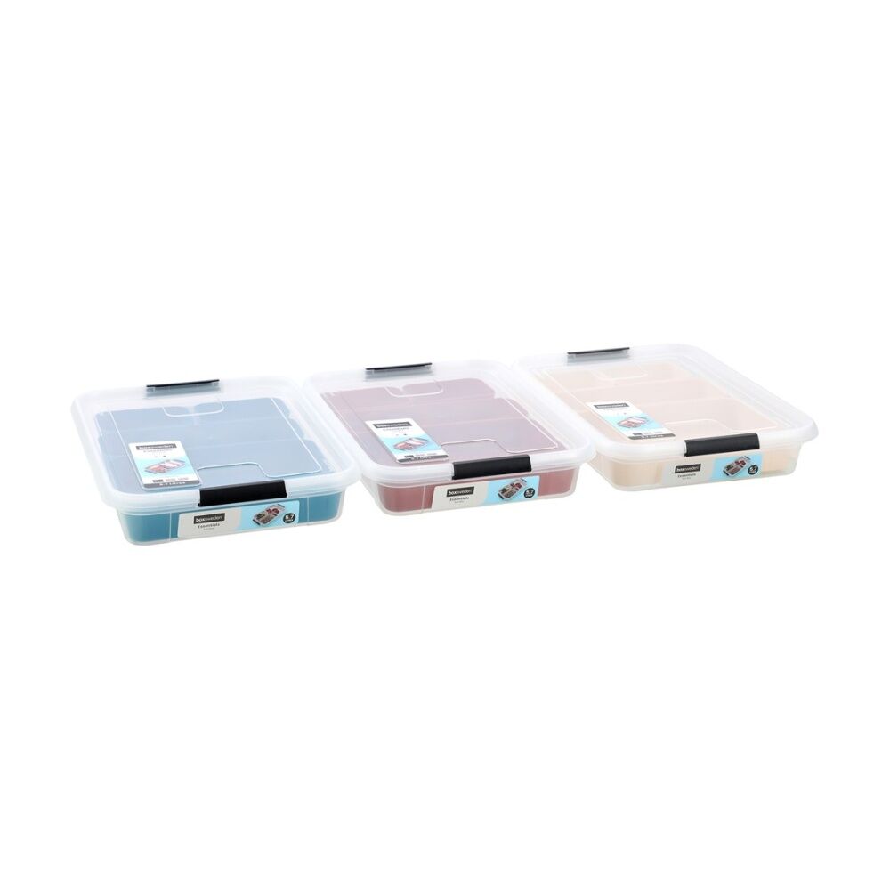 6PK Boxsweden Essentials Sort Box 5.7L Incl Trays Home Organisation Assorted