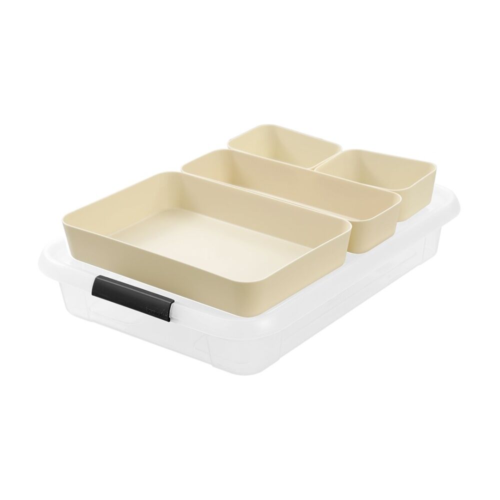 6PK Boxsweden Essentials Sort Box 5.7L Incl Trays Home Organisation Assorted