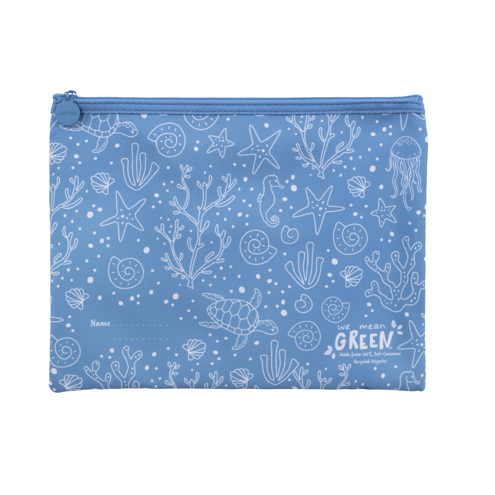 4PK Celco We Mean Green Enviro Recycled Pencil Cases Assorted