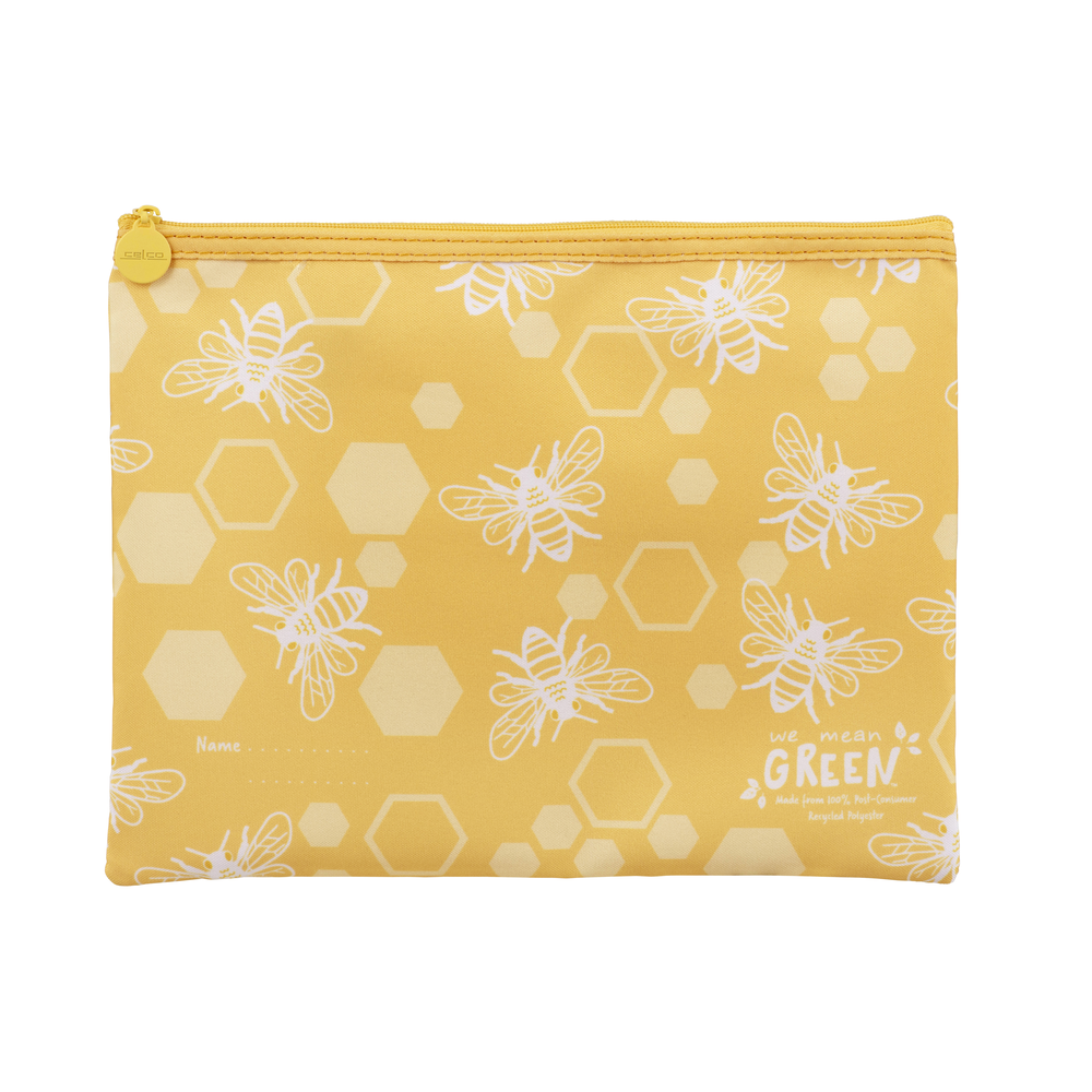 4PK Celco We Mean Green Enviro Recycled Pencil Cases Assorted