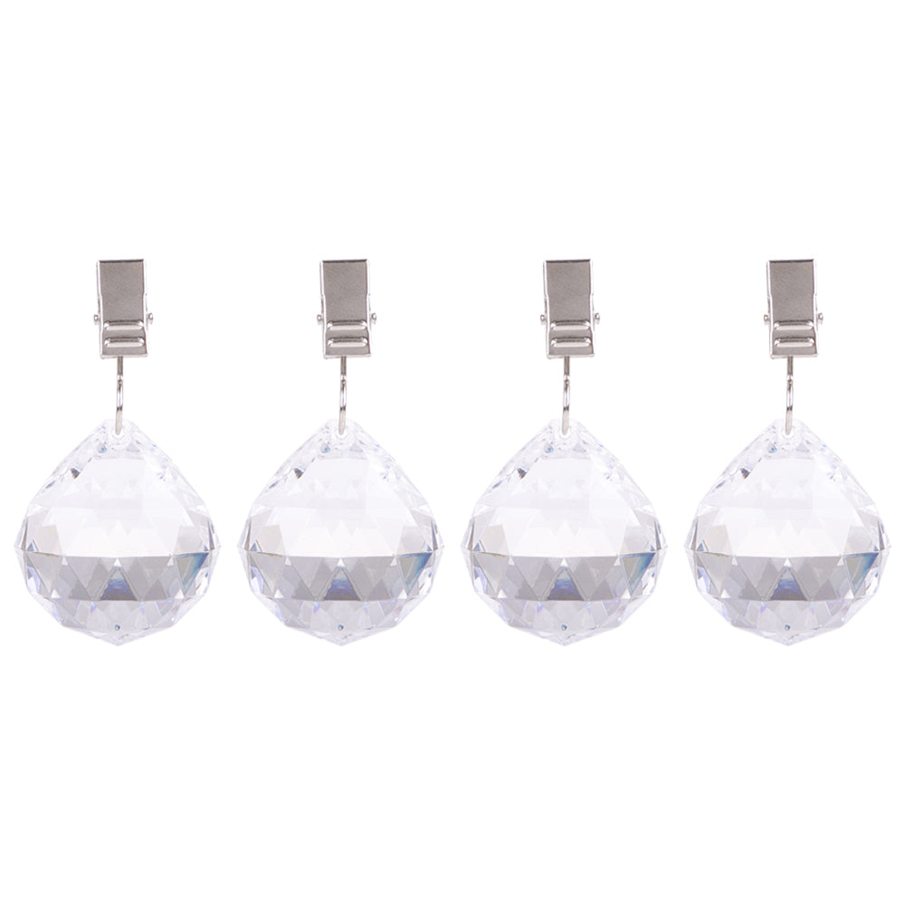 8pc Pizzazz Acrylic Crystal Tablecloth Weights Set - Clear