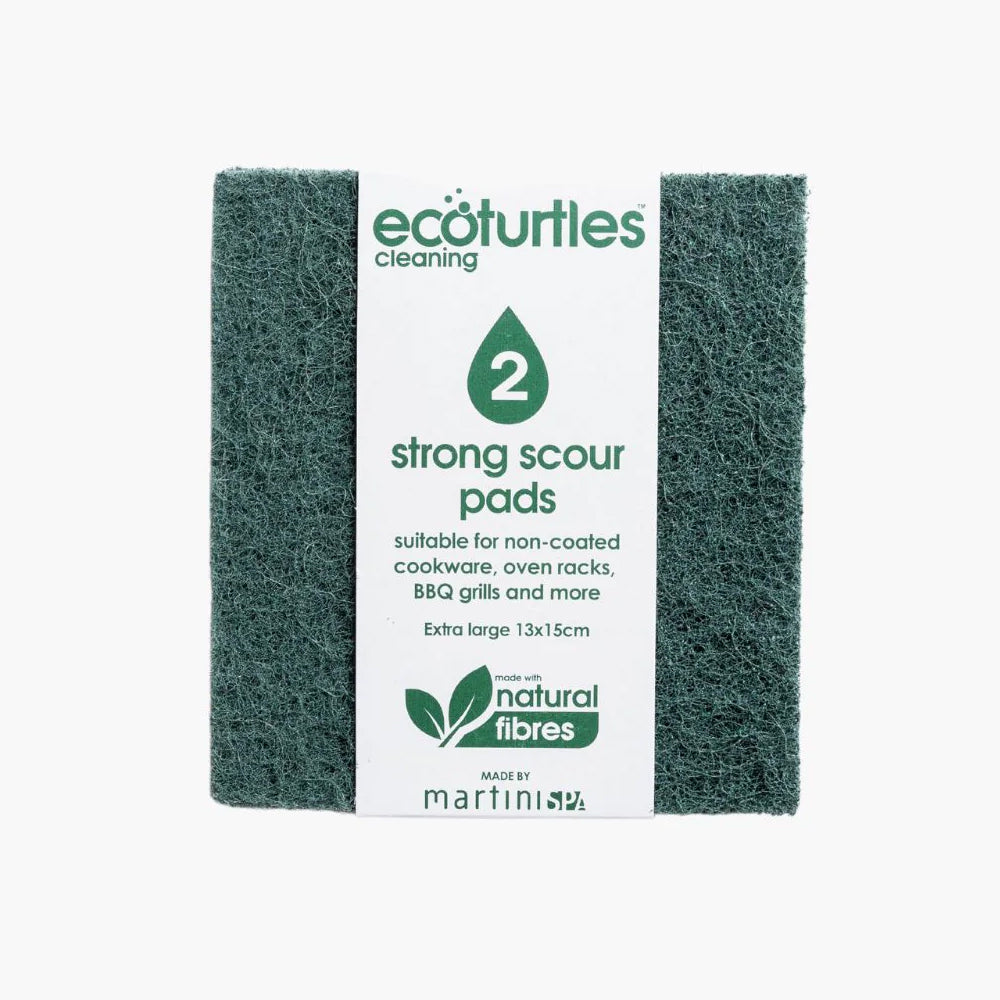 6x 2pc Eco Turtles Super-Resistant Scourer Sponge Pads Home Kitchen/Bathroom
