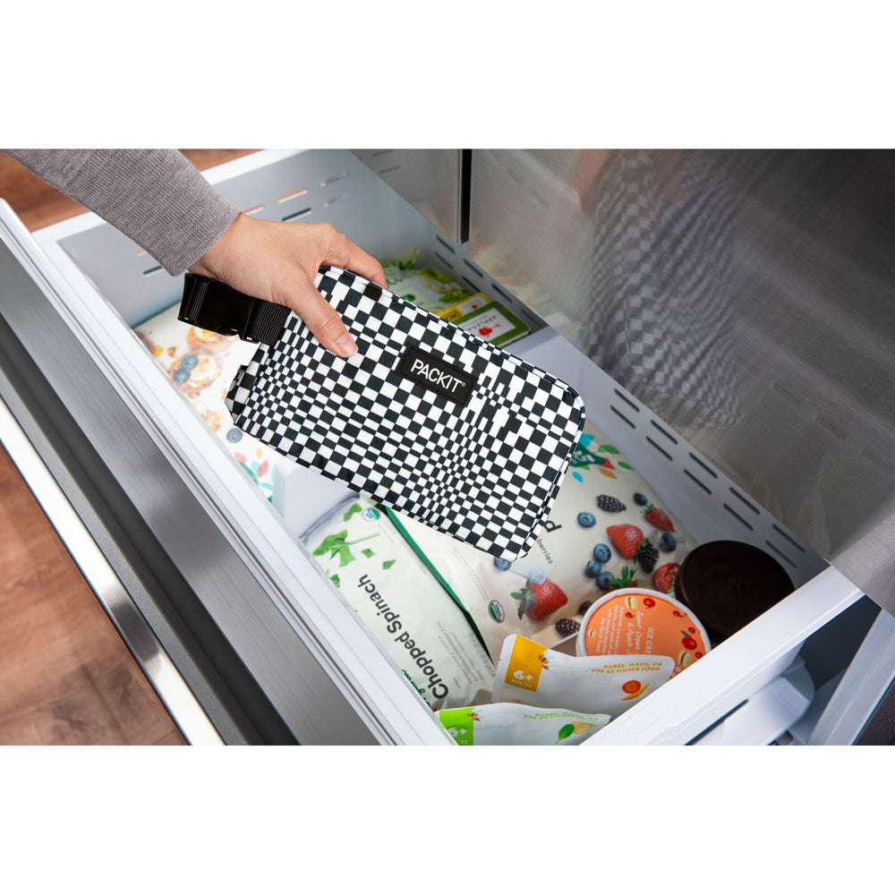 2PK PackIt Freezable Polycanvas Snack Box Bag 23cm - Checked Out