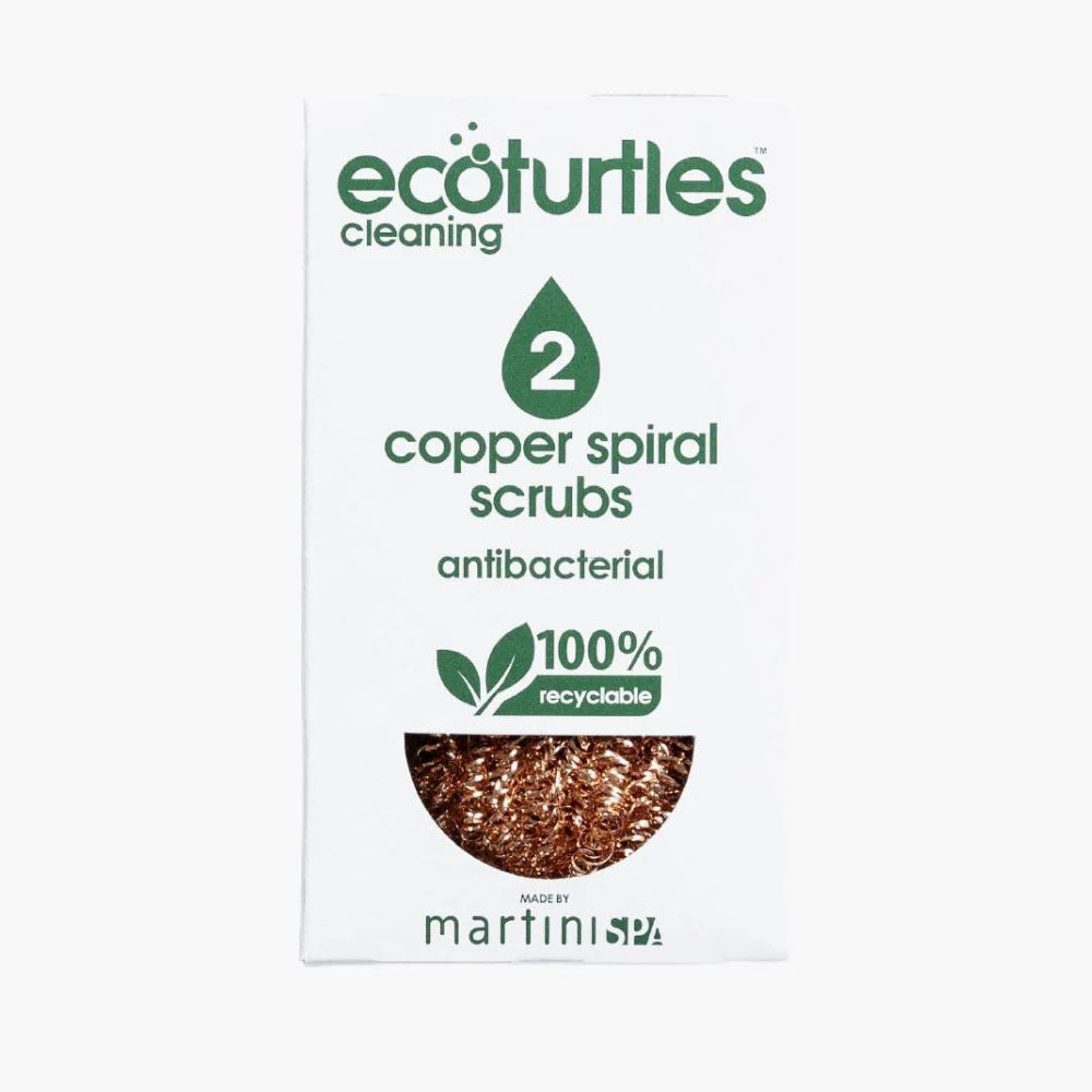 12x 2pc Eco Turtles Antibacterial Copper Spirals Kitchen Cleaner