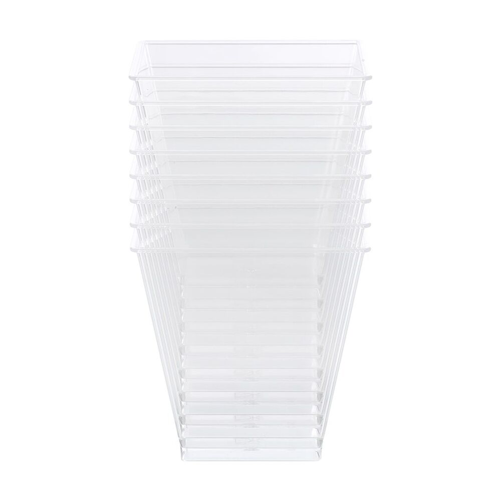 24x 8pc Lemon and Lime Mini Luxe Square Dessert Cup 220ml Reusable Cups