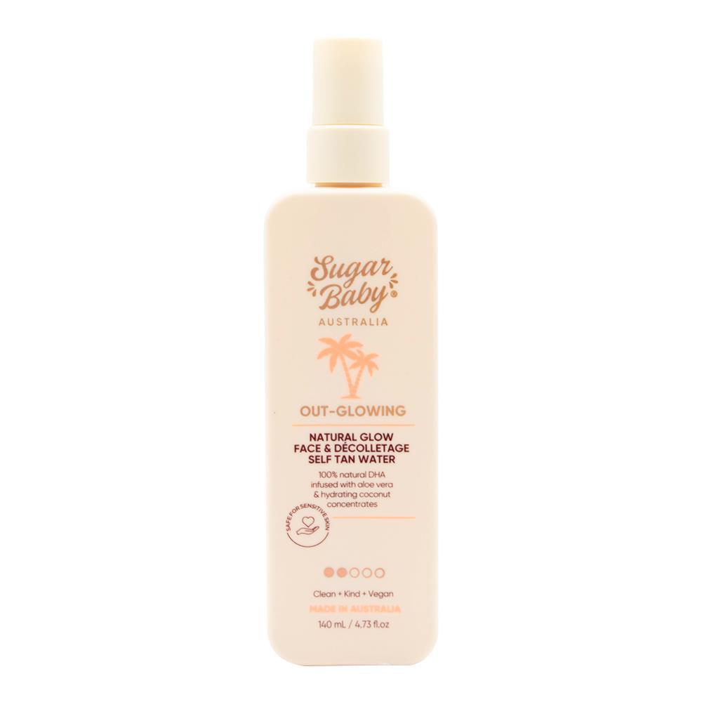 12PK Sugar Baby Out Glowing 140ml Natural Glow Face & Decolletage Self Tan Water