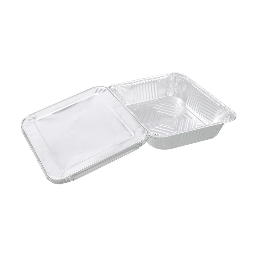 5x 5pc Lemon and Lime Foil Tray With Lid 32x26x6.5cm Kitchenware