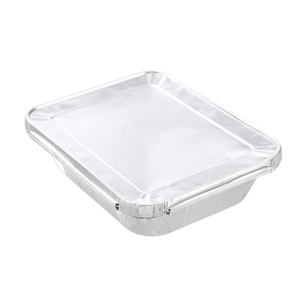 5x 5pc Lemon and Lime Foil Tray With Lid 32x26x6.5cm Kitchenware
