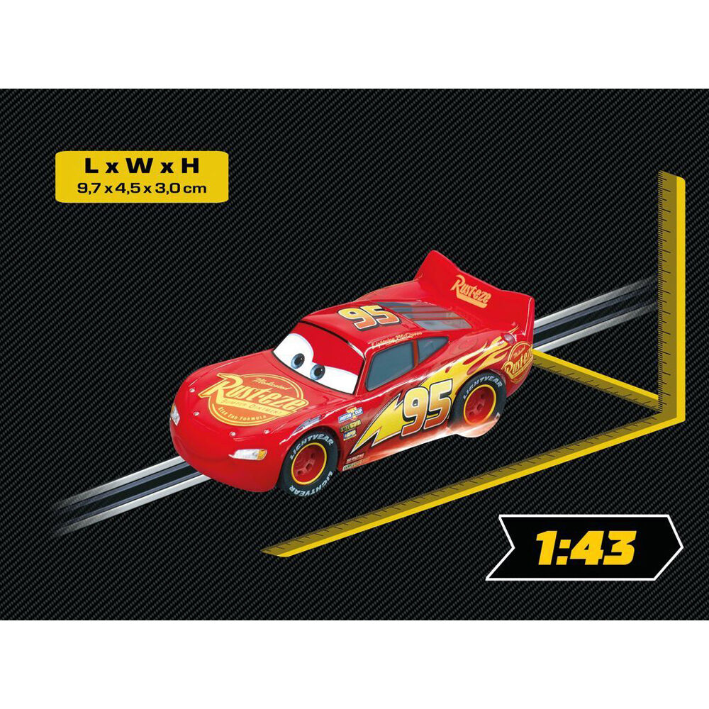 Carrera Disney Cars Neon Nights Slot Car Kids Toy Lightning McQueen