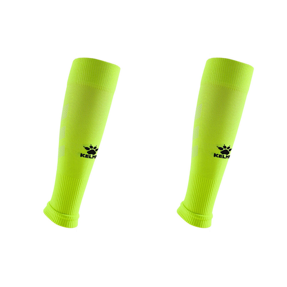 2PK Kelme Sport Footless Soccer Socks/Calf Sleeve Grip Sock Compatable Neon Green