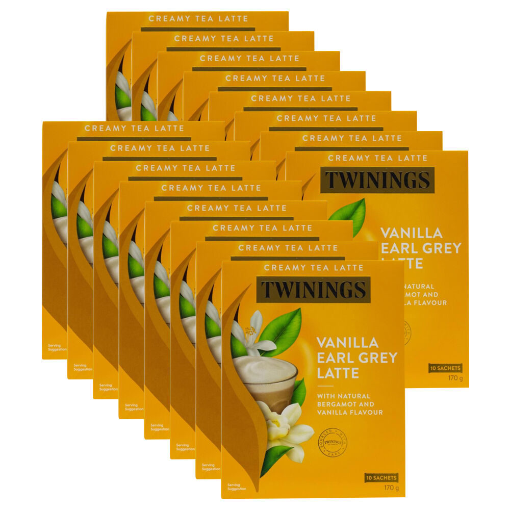 16x 10pc Twinings 17g Sachets Vanilla Earl Grey Creamy Tea Latte