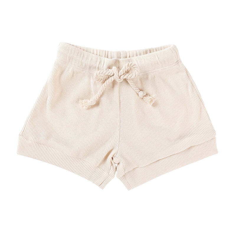 Ponchik Ribbed Cotton Shorts Wheat Size 3y