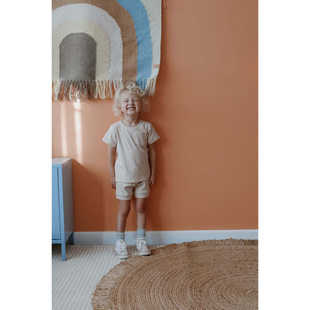 Ponchik Ribbed Cotton Shorts Wheat Size 3y