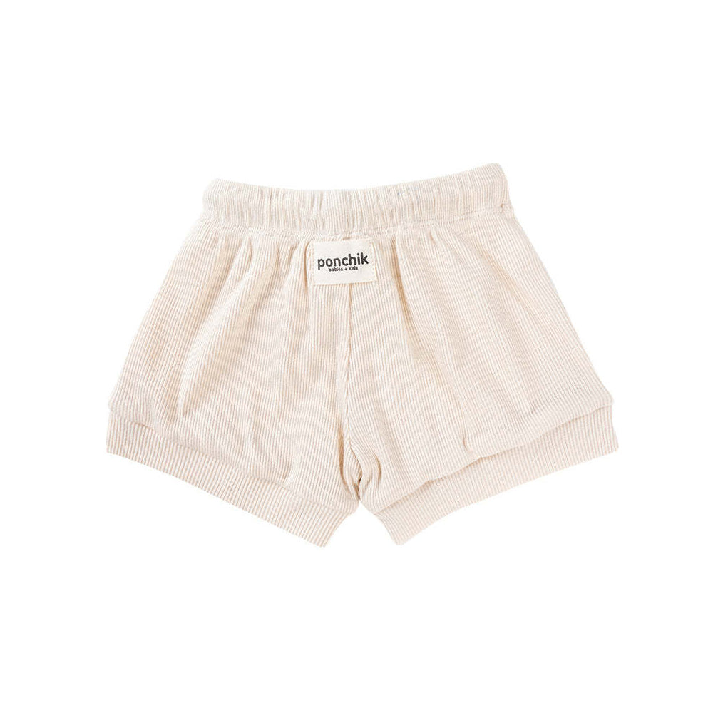 Ponchik Ribbed Cotton Shorts Wheat Size 6y