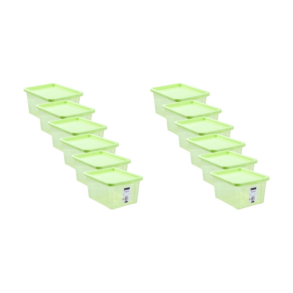 12PK Boxsweden Click Storage Box 20L Secure Lock Lid Home Organisation Assorted