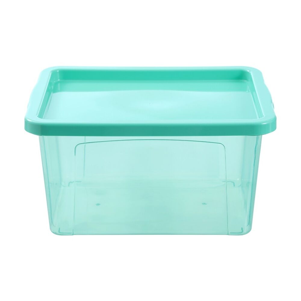 12PK Boxsweden Click Storage Box 20L Secure Lock Lid Home Organisation Assorted