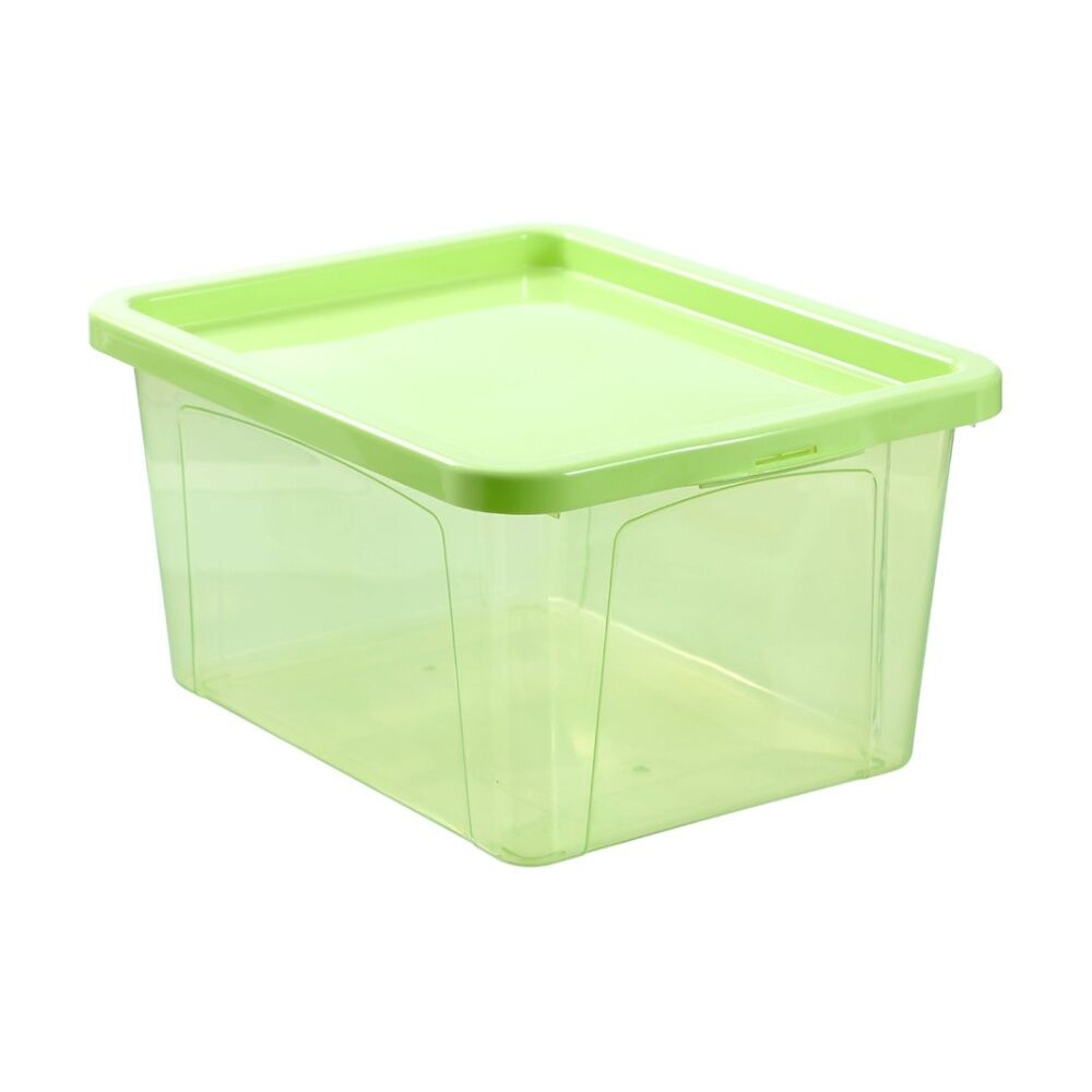 12PK Boxsweden Click Storage Box 20L Secure Lock Lid Home Organisation Assorted