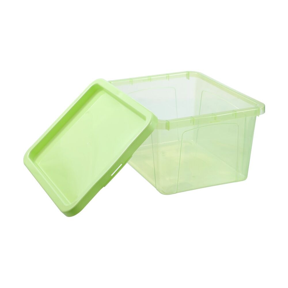 12PK Boxsweden Click Storage Box 20L Secure Lock Lid Home Organisation Assorted