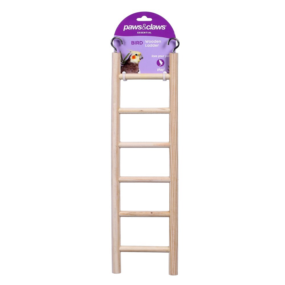 4PK Paws & Claws Wooden Bird Ladder 28X7.5cm