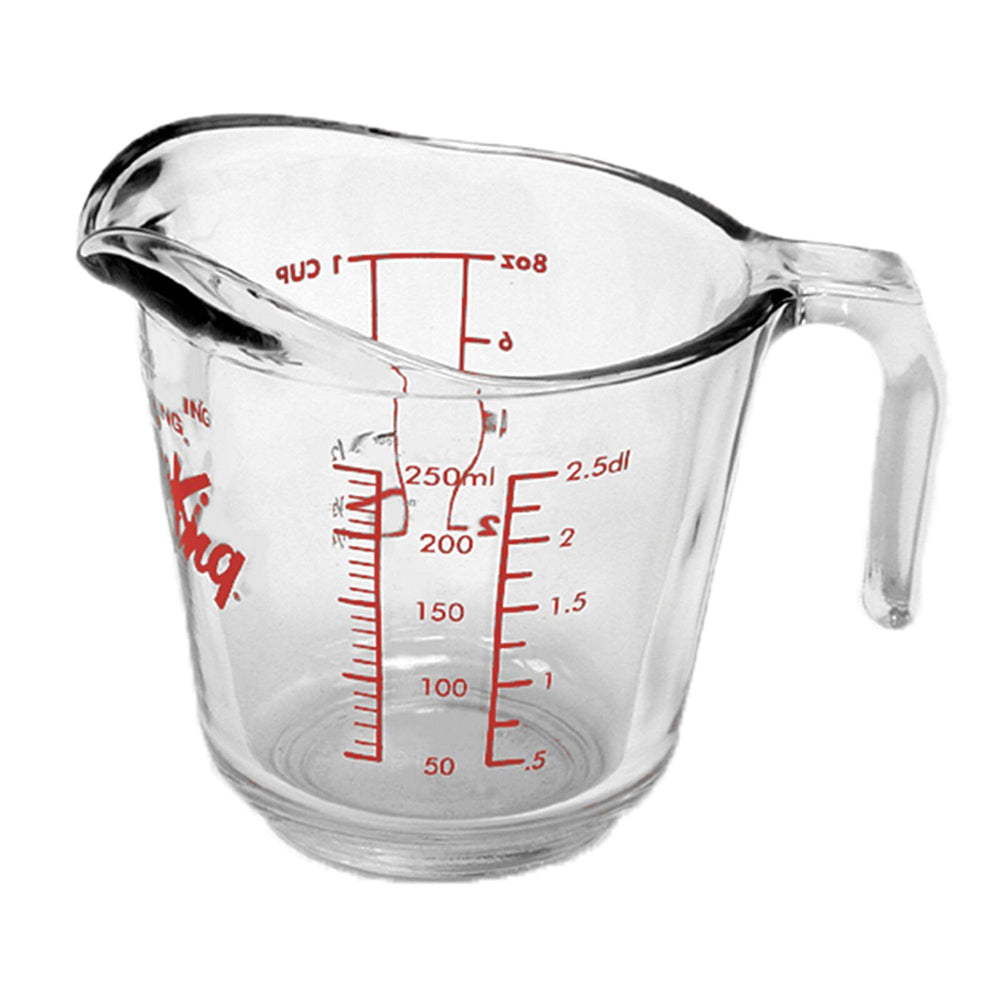 2x Anchor Hocking 250ml/1-Cup Glass Measuring Jug Small - Clear