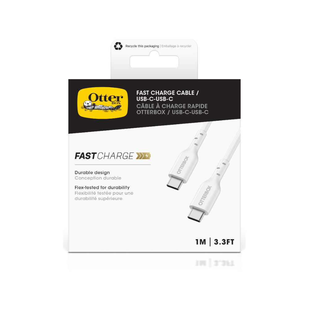 2PK OtterBox Standard Charging Cable USB-C/USB-PD 1m - White