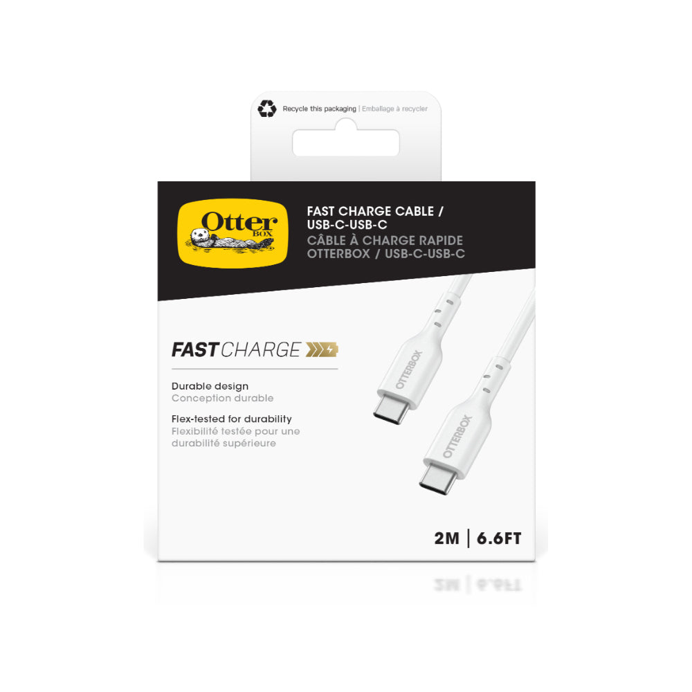 2PK OtterBox Standard Charging Cable USB-C/USB-PD 2m - White