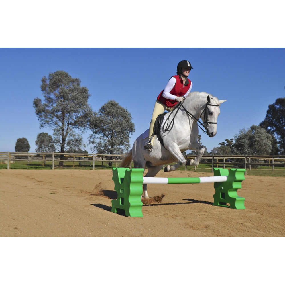 2pc AgBoss Equestrian Show Jumping Cavaletti Jump Blocks Versatile Green