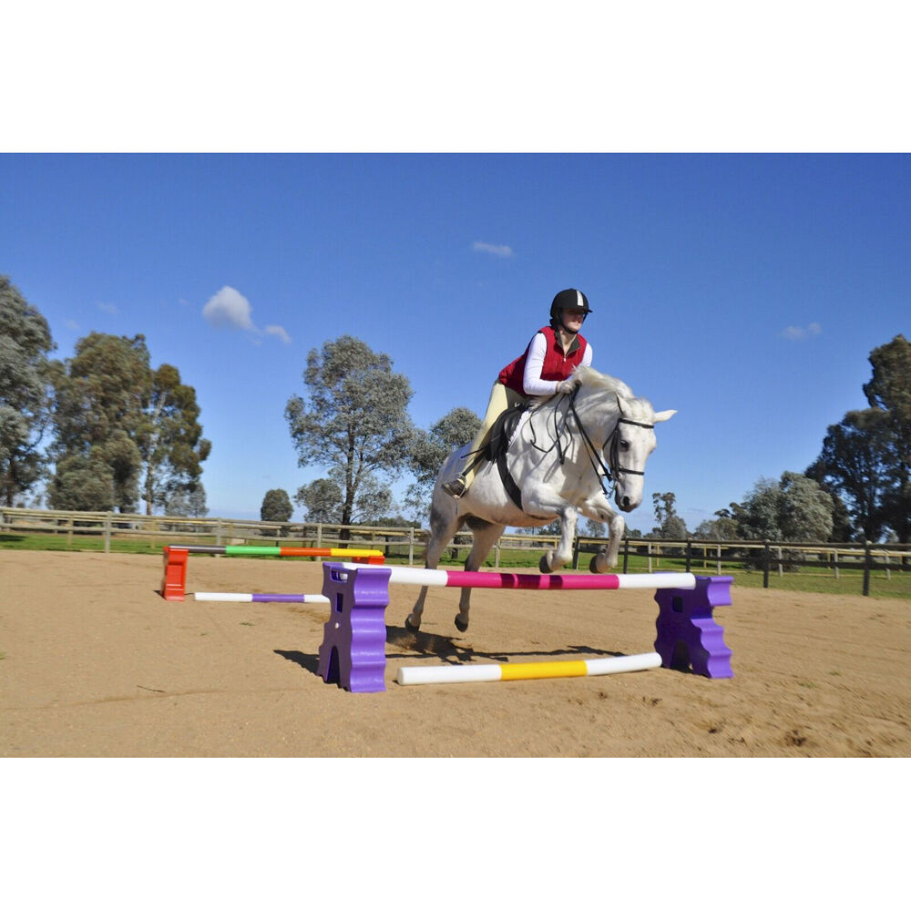 2pc AgBoss Equestrian Show Jumping Cavaletti Jump Blocks Versatile Purple