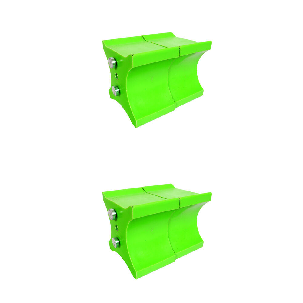 2x 2pc AgBoss Equestrian Show Jumping Keyhole Jump Cup Inserts Lime