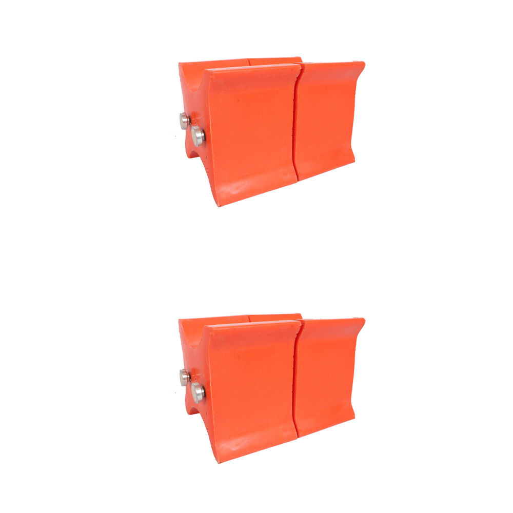 2x 2pc AgBoss Equestrian Show Jumping Keyhole Jump Cup Inserts Orange