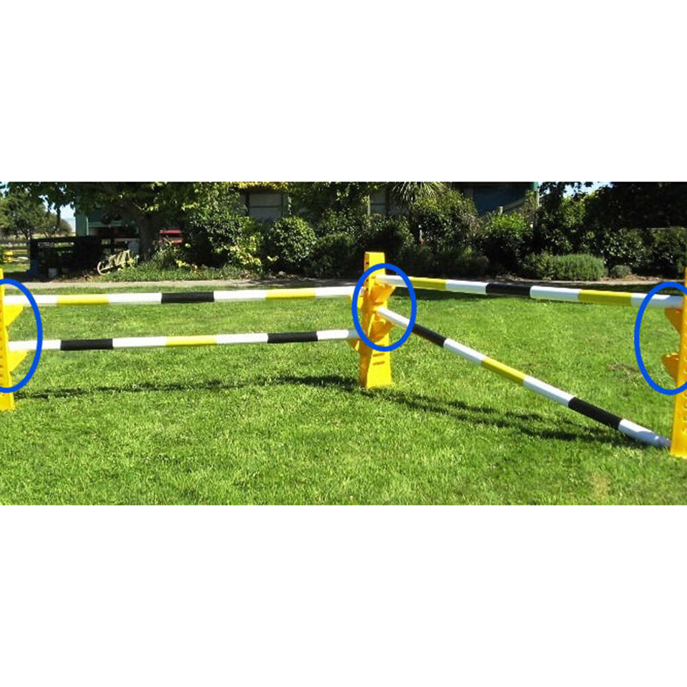 2pc AgBoss Equestrian Show Jumping Tri Jump Cup Pole Holder Teal