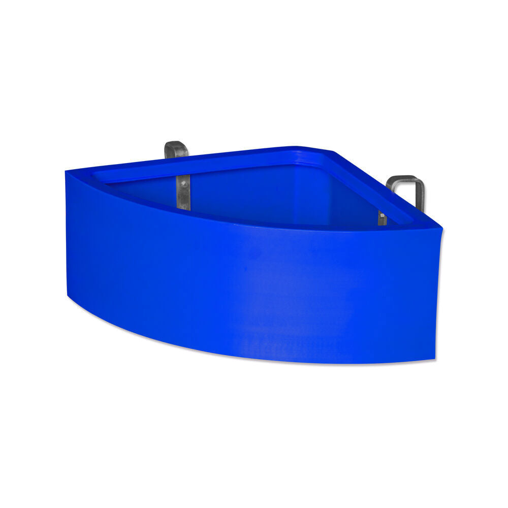 AgBoss Corner Shape Horse Stables and Paddock Fence Feeder 45L Blue