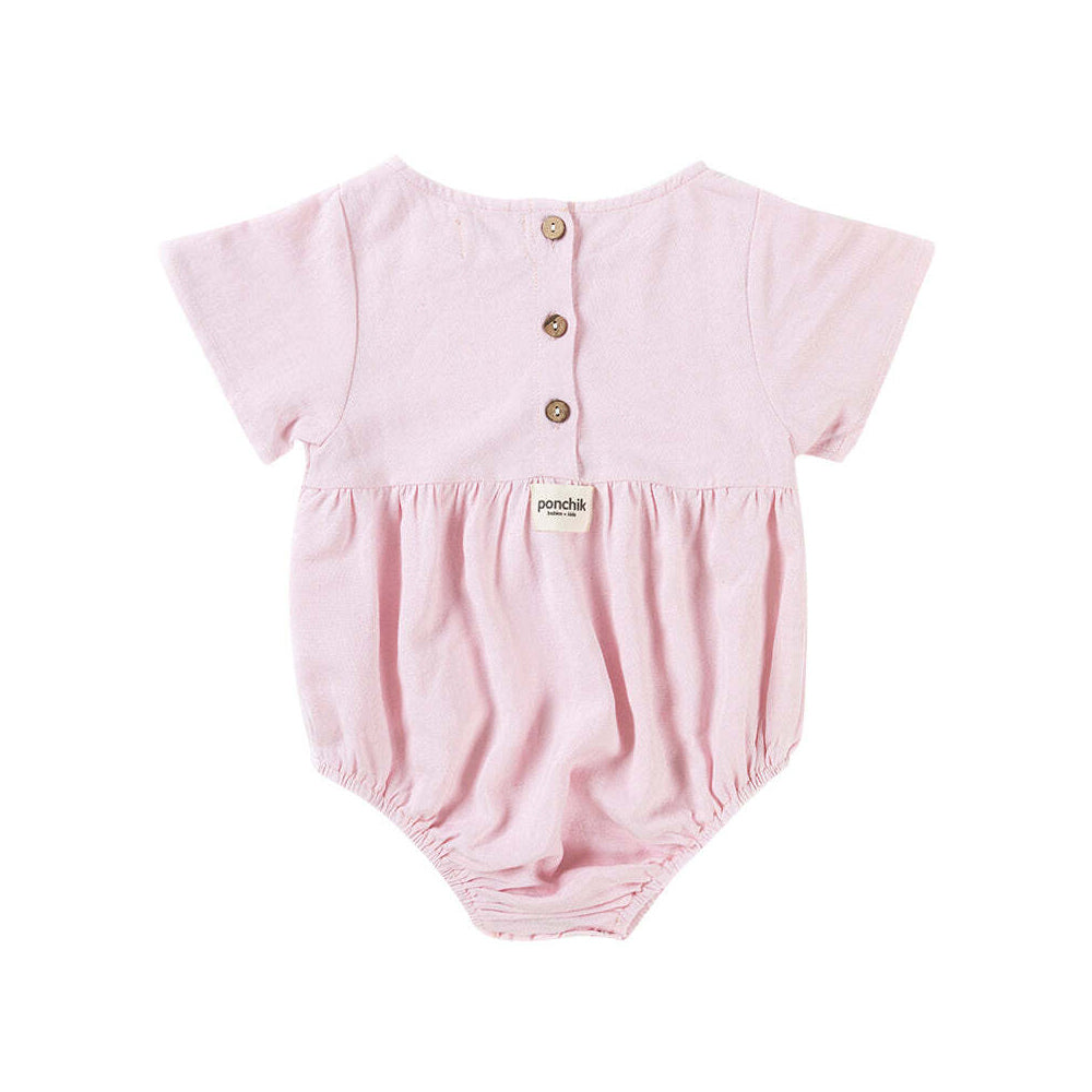 Ponchik Linen Romper Fairy Floss Size 6-12m