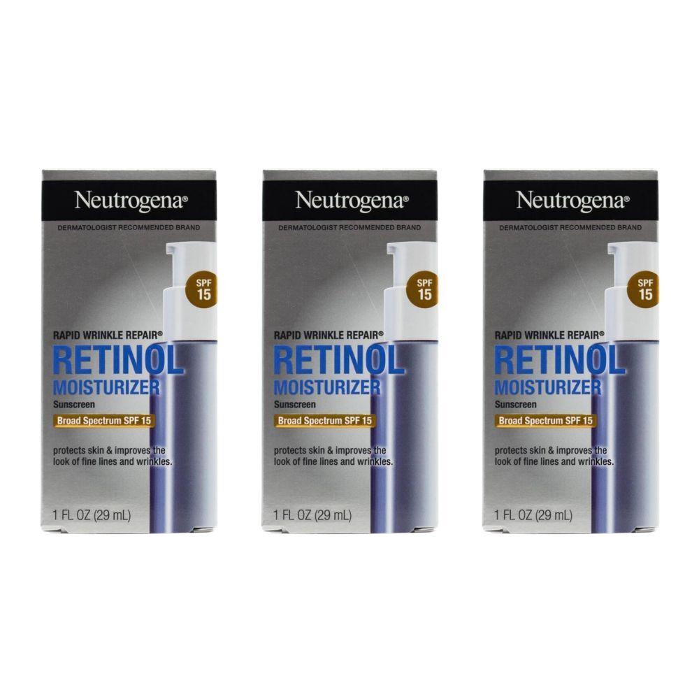 3PK Neutrogena 29ml Retinol Day Rapid Wrinkle Repair Moisturiser