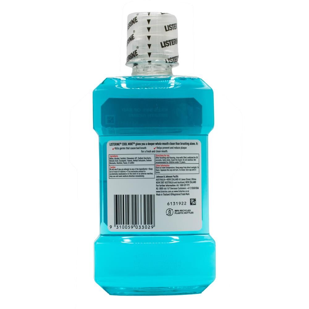 6PK Listerine Antibacterial Mouthwash 250ml - Cool Mint