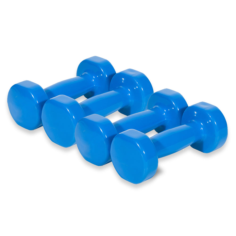 2PK  Vinyl Dipped Weighted Dumbbell 2kg Home Gym Workout Set