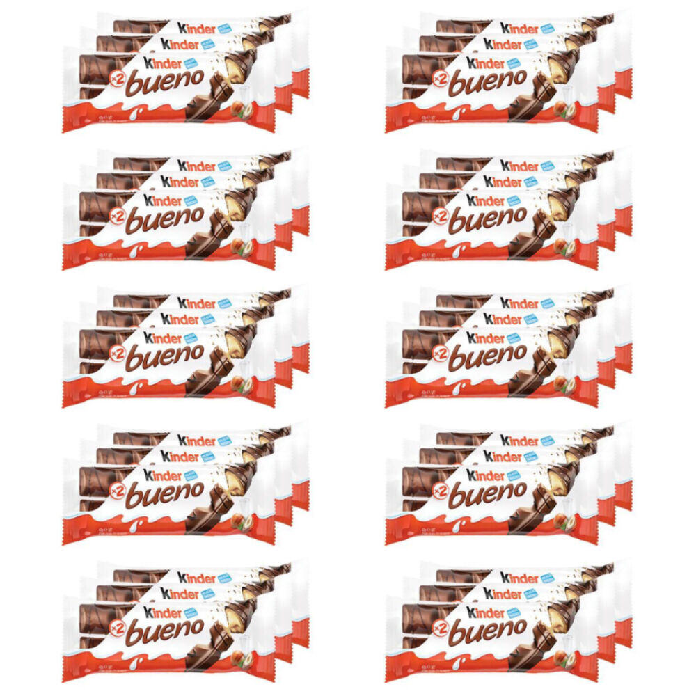 10PK 3x 43g Kinder Bueno Crispy Wafer Creamy Chocolate Hazelnut Bar Twin