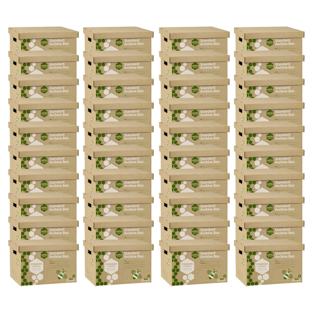 40x Marbig Standard Archive Box w/ Lid