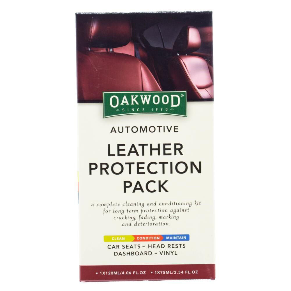 3x 4pc Oakwood Automotive Leather Protection Pack Car Vehicle Cleaning