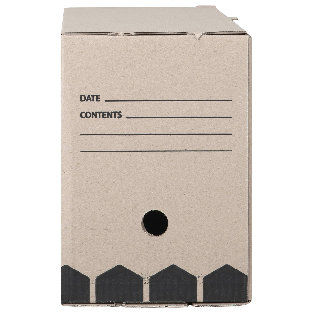 10PK Marbig Enviro Compact Archive Box/File Storage Brown 41cm
