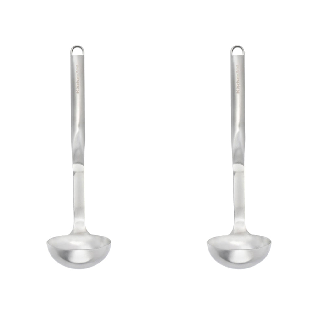 2PK KitchenAid Cooking Ladle 31cm Stainless Steel - Silver
